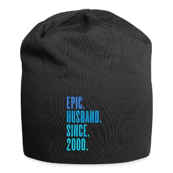 Epic husband since 2000 marriage wedding - Jersey Beanie - black - Front