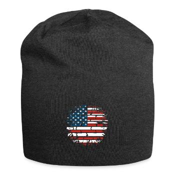 America funny gift idea - Jersey Beanie - charcoal grey - Front