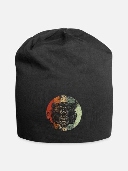 Bär vintage - Jersey-Beanie - Schwarz