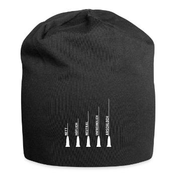 Patient Spritze - Jersey-Beanie - Schwarz - Vorne