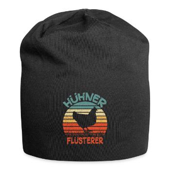Hühner Flüsterer Huhn Hühnerstall bauernhof - Jersey-Beanie - Schwarz - Vorne