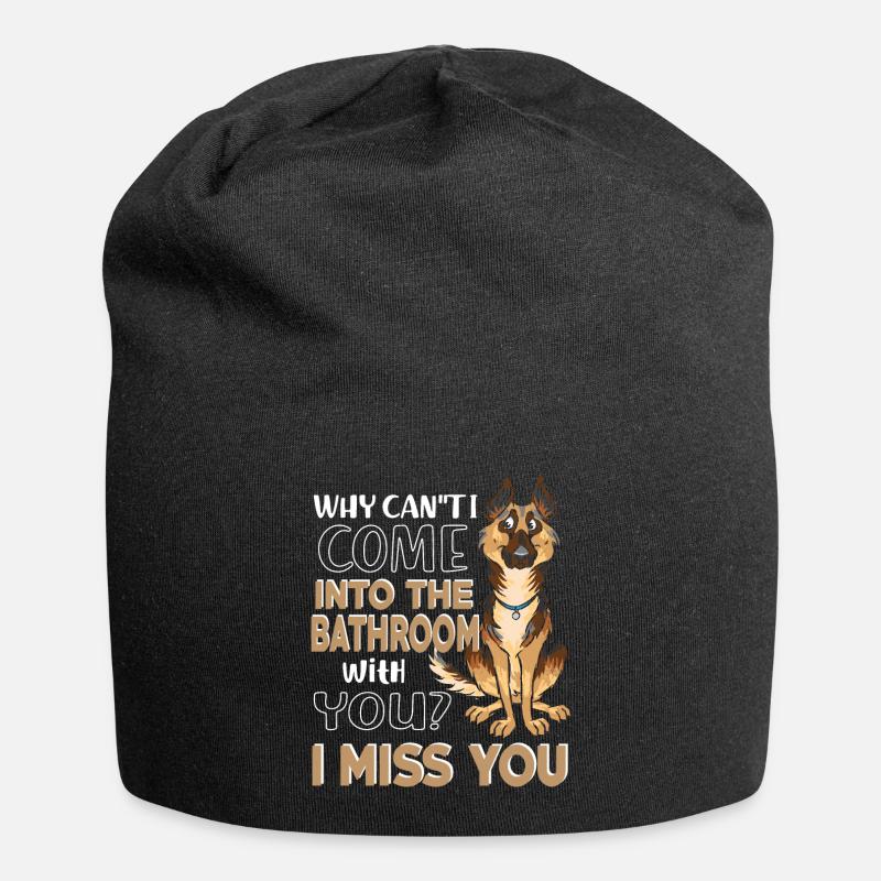 German shepherd dog - Jersey Beanie - black