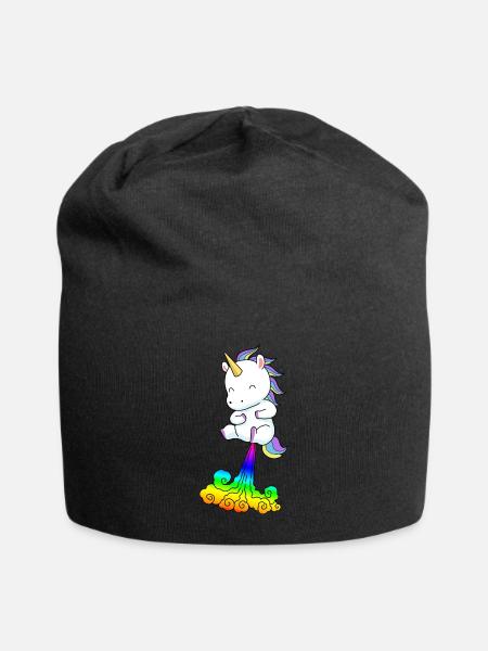 Furzendes Einhorn Einhörner Lustig Geschenk - Jersey-Beanie - sort