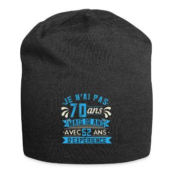Anniversaire 70 Ans Cadeau - Bonnet en jersey - charbon - Devant