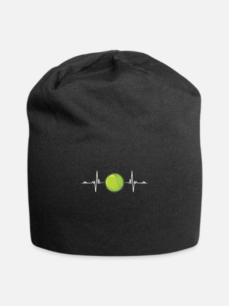 Tennis Battement de coeur De Tennis Cadeau Drôle - Bonnet en jersey - noir