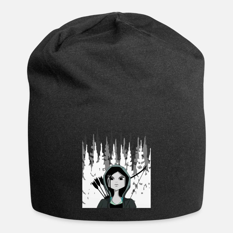 Bogenschießen, Bogenschiessen, Frauen, Geschenk - Jersey-Beanie - Schwarz
