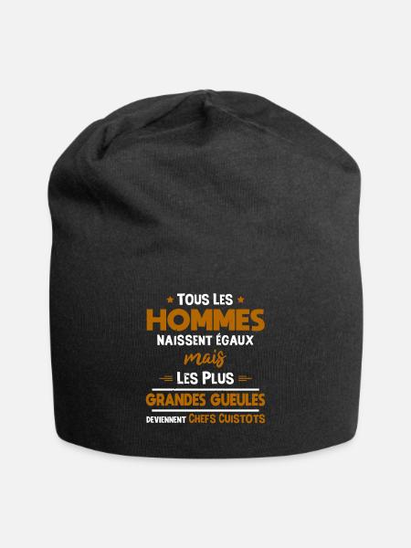 Chef cuisinier cuistot cadeau brigade humour drôle - Bonnet en jersey - noir