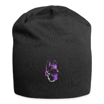 Love Dog Illustration Hund - Jersey-Beanie - Schwarz - Vorne