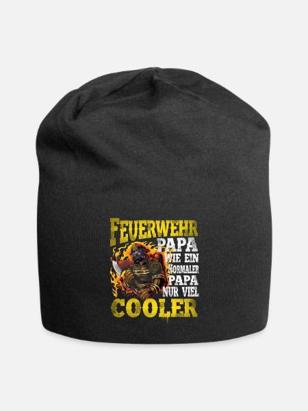 Feuerwehr Papa - Jersey-Beanie - Schwarz
