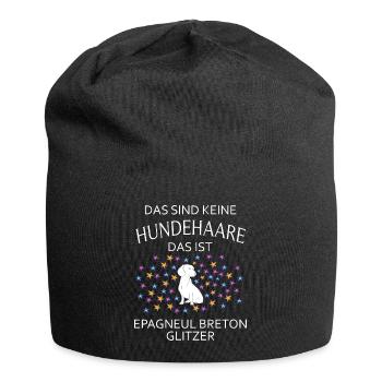 Epagneul Breton Vorstehhund Bretonischer Spaniel - Jersey-Beanie - Schwarz - Vorne