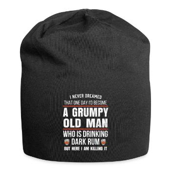 Cadeau d'amant de rhum à la retraite pour homme I boire du rhum drôle - Bonnet en jersey - noir - Devant