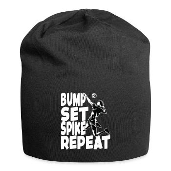 Bump Set Spike Repeat Volleyball Beach Volleyball - Jersey Beanie - black - Front