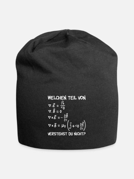Welchen Teil von Maxwell Gleichungen Geschenk - Jersey-Beanie - Schwarz