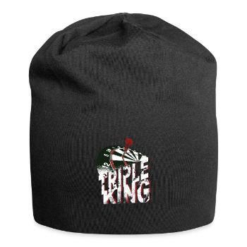 Dartscheibe mit Dartpfeilen Triple King - Jersey-Beanie - Schwarz - Vorne