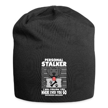Pitbull Besitzer Lustiges Geschenk - Jersey-Beanie - Schwarz - Vorne