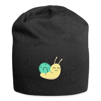 Cute snail girl baby snail gift - Jersey Beanie - black - Front