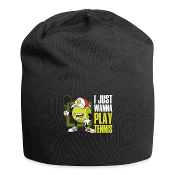 Tennis Tennis Player Sport cadeau drôle - Bonnet en jersey - noir - Devant