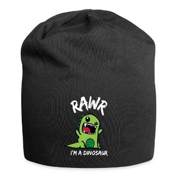 Rawr je suis un dinosaure mignon dinosaure pour les enfants - Bonnet en jersey - noir - Devant