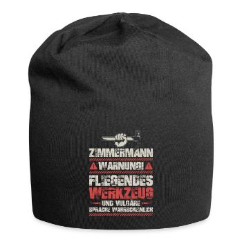 Zimmermann Zimmerer Handwerker Zimmerei Geschenk - Jersey-Beanie - Schwarz - Vorne