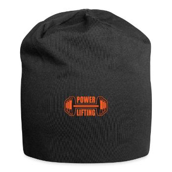 Powerlifting Bodybuilding Muskelaufbau Training - Jersey-Beanie - Schwarz - Vorne