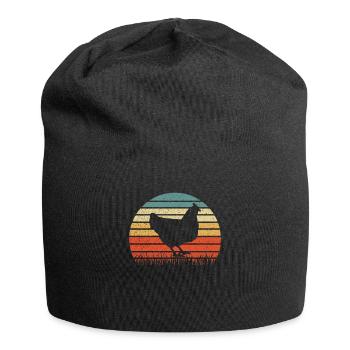 Poulet poulailler poulailler ferme - Bonnet en jersey - noir - Devant