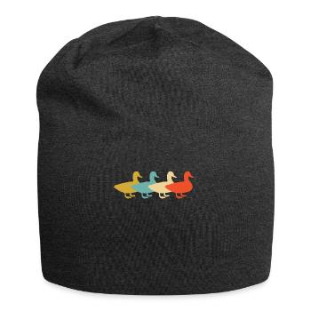 Ducks duck retro vintage - Jersey Beanie - charcoal grey - Front