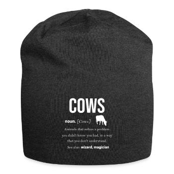 cow - Jersey Beanie - charcoal grey - Front