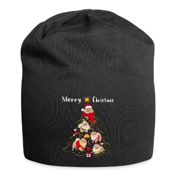 Christmas Tree Pomeranian Dog lovers - Jersey Beanie - black - Front