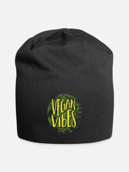 Vegan Veganer - Jersey-Beanie - Schwarz