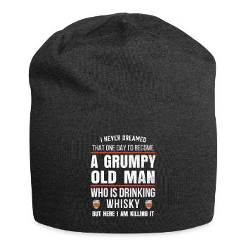 Cadeau de whisky pour hommes pour buveurs de bourbon drôle - Bonnet en jersey - charbon - Devant