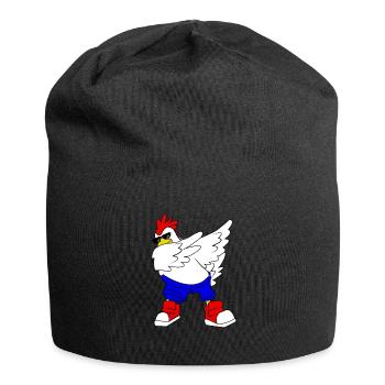 Dabbing poulet Dab danse paysan drôle cadeau - Bonnet en jersey - noir - Devant