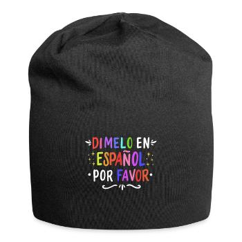 Espagnol Professeur d’espagnol Langue - Bonnet en jersey - noir - Devant