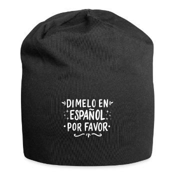 Espagnol Professeur d’espagnol Langue - Bonnet en jersey - noir - Devant