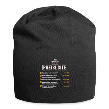 Fotograf Preisliste Lustiges Geschenk - Jersey-Beanie - Schwarz - Vorne