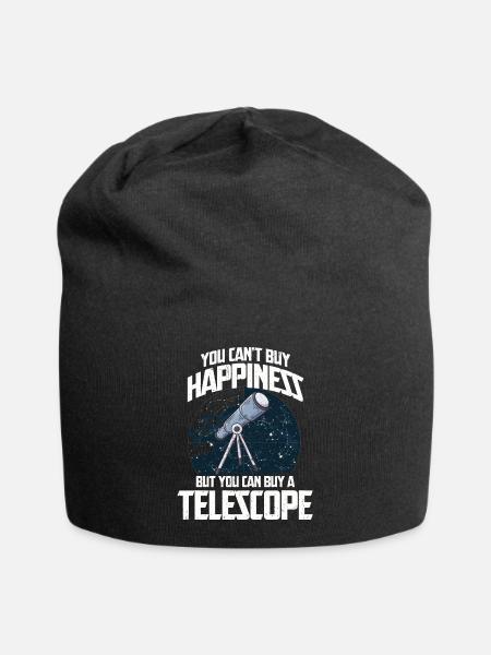 Astrophysik Astronaut Galaxie Teleskop Planeten - Jersey-Beanie - Schwarz