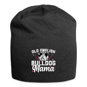 Old English Bulldog Mama propriétaire de chien cadeau - Bonnet en jersey - noir - Devant