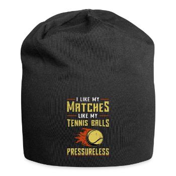 Tennis Tennis Raquette Jeu Sport Cadeau - Bonnet en jersey - noir - Devant