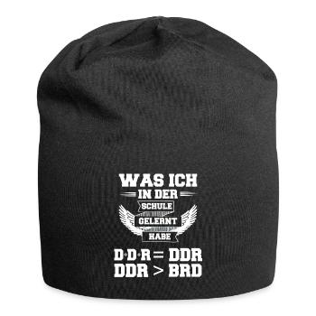 DDR Ostdeutschland im Osten Ossi - Jersey-Beanie - Schwarz - Vorne