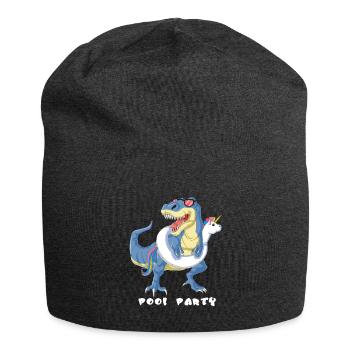 Pool Party Dinosaurier Einhorn - Jersey-Beanie - Anthrazit - Vorne