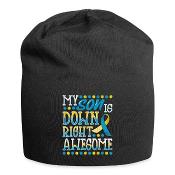 Down Syndrome Awareness Son Apparel Happy Gift - Jersey Beanie - black - Front