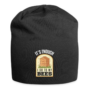 Beekeeper Bee Honey Beekeeping Beekeeper Honeycomb - Jersey Beanie - black - Front