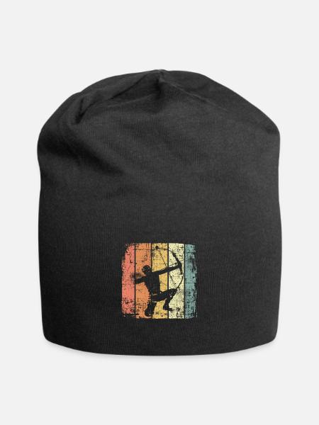 Bogenschießen vintage - Jersey-Beanie - Schwarz