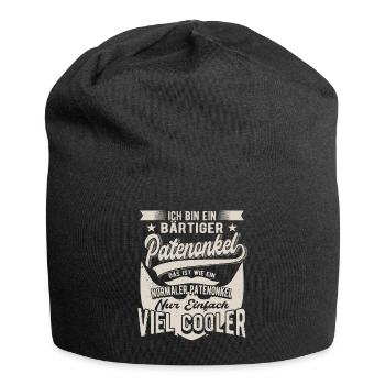 Bärtiger Patenonkel Geschenk lustig - Jersey-Beanie - Schwarz - Vorne