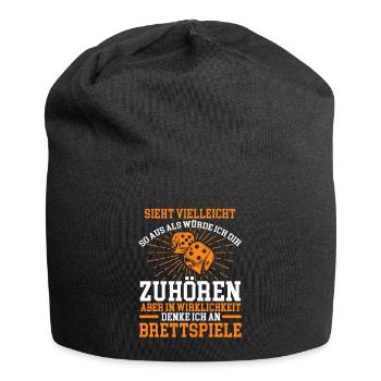 Brettspiele Fan - Jersey-Beanie - Schwarz - Vorne