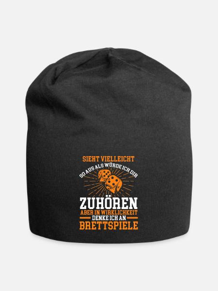 Brettspiele Fan - Jersey-Beanie - Schwarz