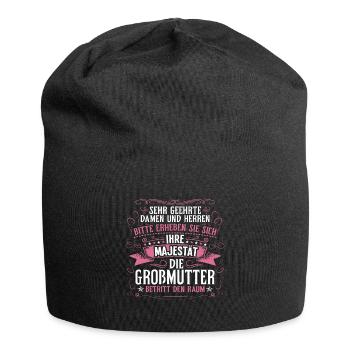 Sehr geehrte Damen und Herren die Oma ist da - Jersey-Beanie - Schwarz - Vorne