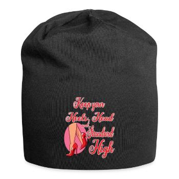 Keep Your Heels, Head and Standard High - Jersey Beanie - black - Front