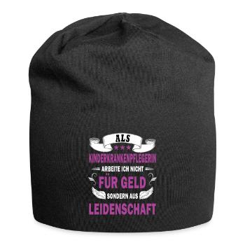 Kinderkrankenpflege Kinderkrankenpflegerin Beruf - Jersey-Beanie - Schwarz - Vorne