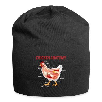 Chicken Anatomy Chicken Chicken Breeder Gift - Jersey Beanie - black - Front