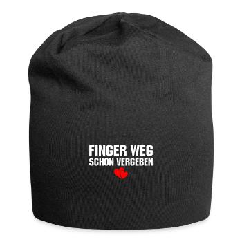 Finger weg schon vergeben - Jersey-Beanie - Schwarz - Vorne